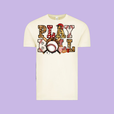 Baseball Play Ball Vintage Tee Designed By Jasminsmagicworld