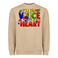 Mushroom I'm his voice he is my heart Heavyweight Sweatshirt - FaDigitalArtStudio