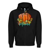 Black pumpkin mama Zipper Hoodie - BundleAndBundleShop