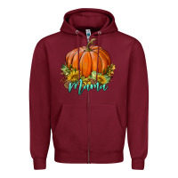 Burgundy pumpkin mama Zipper Hoodie - BundleAndBundleShop