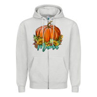Dove Grey pumpkin mama Zipper Hoodie - BundleAndBundleShop
