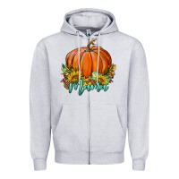 Heather Grey pumpkin mama Zipper Hoodie - BundleAndBundleShop