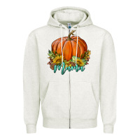 Oatmeal Heather pumpkin mama Zipper Hoodie - BundleAndBundleShop