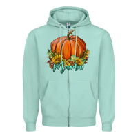 Seafoam pumpkin mama Zipper Hoodie - BundleAndBundleShop