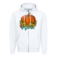 White pumpkin mama Zipper Hoodie - BundleAndBundleShop