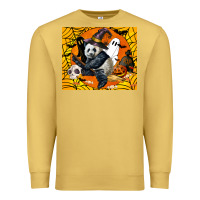 Antique Gold panda halloween Premium Sweatshirt - LillyAllenDesigns