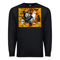 Black panda halloween Premium Sweatshirt - LillyAllenDesigns