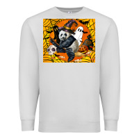Dove Grey panda halloween Premium Sweatshirt - LillyAllenDesigns