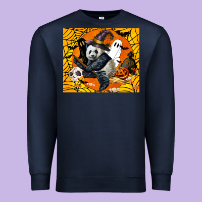 Panda Halloween Premium Sweatshirt Designed By Lillyallendesigns