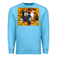 Ocean Blue panda halloween Premium Sweatshirt - LillyAllenDesigns