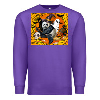 Purple panda halloween Premium Sweatshirt - LillyAllenDesigns