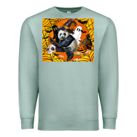 Seafoam panda halloween Premium Sweatshirt - LillyAllenDesigns