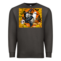 Smoke panda halloween Premium Sweatshirt - LillyAllenDesigns