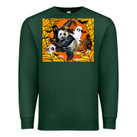 Sports Green panda halloween Premium Sweatshirt - LillyAllenDesigns