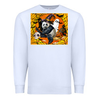 White panda halloween Premium Sweatshirt - LillyAllenDesigns