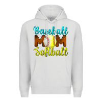 Dove Grey baseball mom softball Premium Hoodie - BundleAndBundleShop