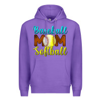 Purple baseball mom softball Premium Hoodie - BundleAndBundleShop