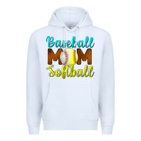 White baseball mom softball Premium Hoodie - BundleAndBundleShop