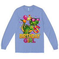 Colony Blue 6th birthday girl t rex pink Long Sleeve Tee - CowGirlArtShop