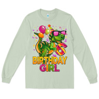 Matcha 6th birthday girl t rex pink Long Sleeve Tee - CowGirlArtShop