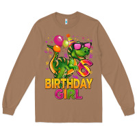 Toasted Coconut 6th birthday girl t rex pink Long Sleeve Tee - CowGirlArtShop