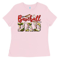 Bubblegum Pink baseball dad Ladies Tee - BundleAndBundleShop