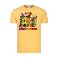 Vintage Mustard Happy Hallothanksmas Vintage Tee - NancyCooperArtShop