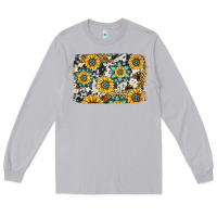 Moon Dust gemstone sunflower cowhide background Long Sleeve Tee - Jasminsmagicworld