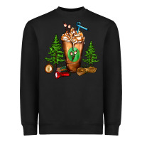 Black camping cold drink frappe Heavyweight Sweatshirt - FaDigitalArtStudio
