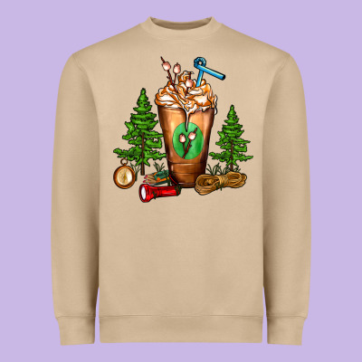 Camping Cold Drink Frappe Heavyweight Sweatshirt Designed By Fadigitalartstudio