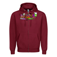 Burgundy halloween nurse Zipper Hoodie - BundleAndBundleShop