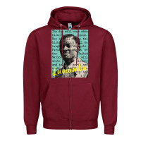 Burgundy patrice lumumba Zipper Hoodie - tuanDangUi