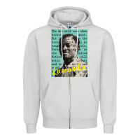 Dove Grey patrice lumumba Zipper Hoodie - tuanDangUi