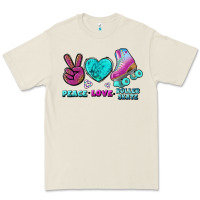 Bone peace love roller skate Premium Tee - BundleAndBundleShop