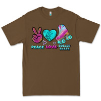 Cacao peace love roller skate Premium Tee - BundleAndBundleShop