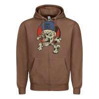 Chestnut skate rags skull & crossbones Zipper Hoodie - tuanDangUi