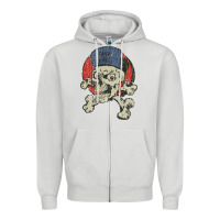 Dove Grey skate rags skull & crossbones Zipper Hoodie - tuanDangUi