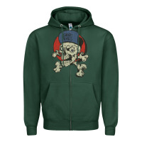 Sports Green skate rags skull & crossbones Zipper Hoodie - tuanDangUi