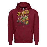 Burgundy speed buggy Zipper Hoodie - tuanDangUi