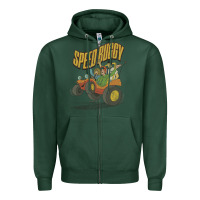 Sports Green speed buggy Zipper Hoodie - tuanDangUi