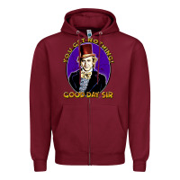 Burgundy good day sir  wonka Zipper Hoodie - tuanDangUi