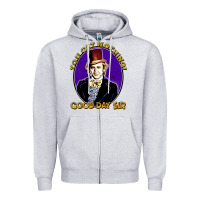 Heather Grey good day sir  wonka Zipper Hoodie - tuanDangUi