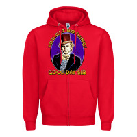 Red good day sir  wonka Zipper Hoodie - tuanDangUi