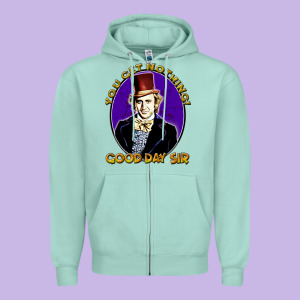 Good Day Sir  Wonka Zipper Hoodie Designed By Tuandangui