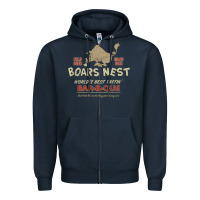 Navy the boars nest Zipper Hoodie - tuanDangUi