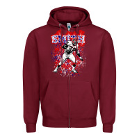 Burgundy bruce smith Zipper Hoodie - tuanDangUi