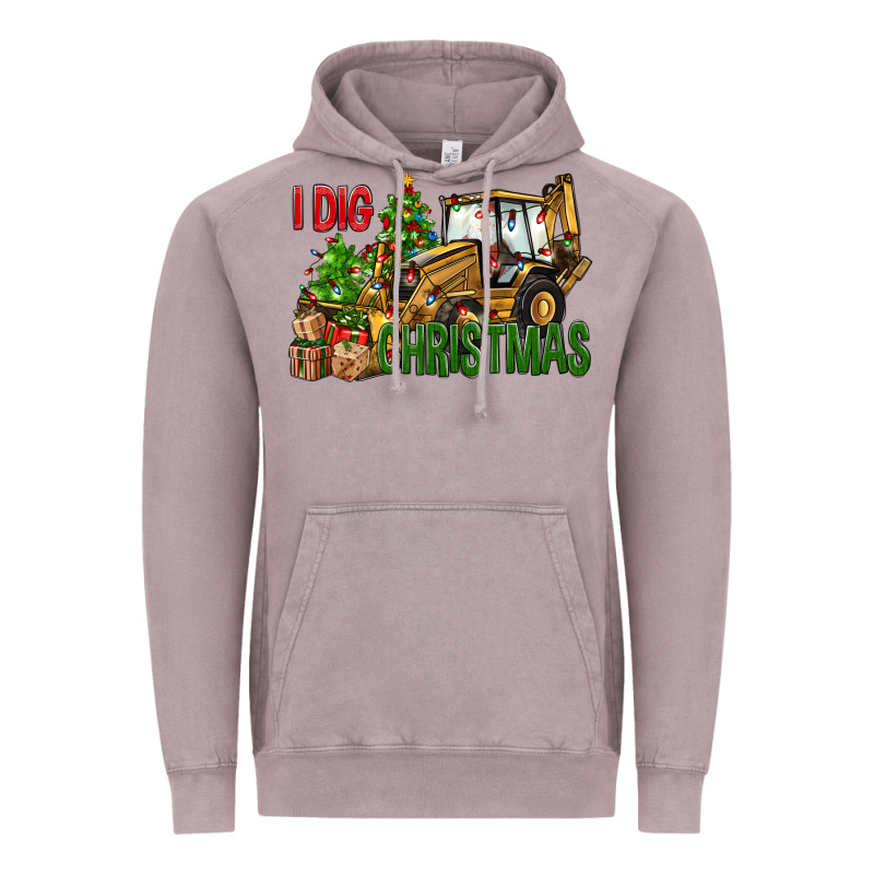 I Dig Christmas Vintage Hoodie by NancyCooperArtShop | Teevron