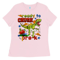 Bubblegum Pink ready to crush pre k Ladies Tee - BundleAndBundleShop
