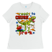 White ready to crush pre k Ladies Tee - BundleAndBundleShop