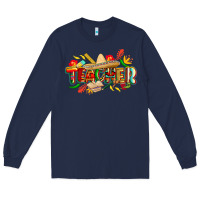 Navy cinco de mayo teacher Long Sleeve Tee - CowGirlArtShop